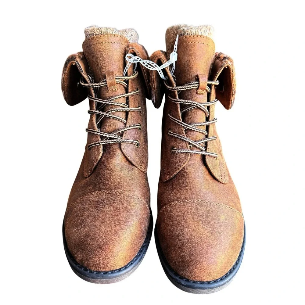 CLIFFS BY WHITE MOUNTAIN Womens Duena Hiking Boot Brown Cozy Cuff‎ Size 10 NEW